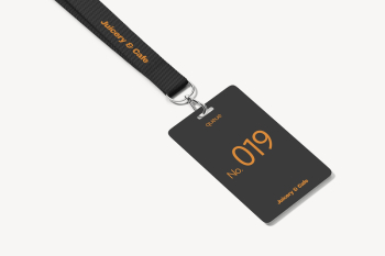 Lanyard ID badge mockup, black | Free PSD Mockup - rawpixel