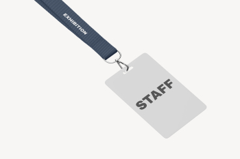 Lanyard ID badge mockup, gray | Free PSD Mockup - rawpixel