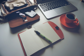          Laptop, Mobile, Coffee &#038; Notebook Free Photo     