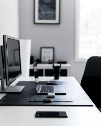 laptop on desk laptop on desk