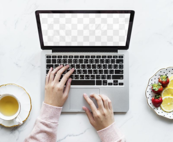 Laptop png mockup, breakfast concept | Free PNG Mockup - rawpixel