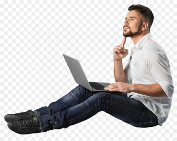 Laptop Responsive web design Computer - thinking man Laptop Responsive web design Computer - thinking man