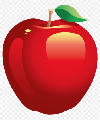 Large Painted Red Apple Png Clipart - Transparent Background Apple Clip Art