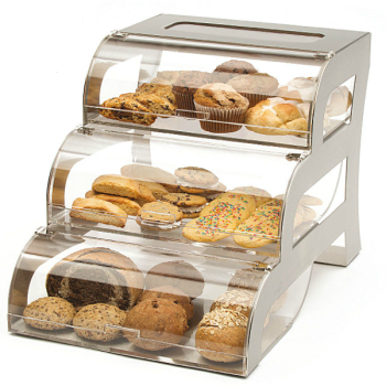 Large Tiered Steel Bakery Display | Pastry Display Case