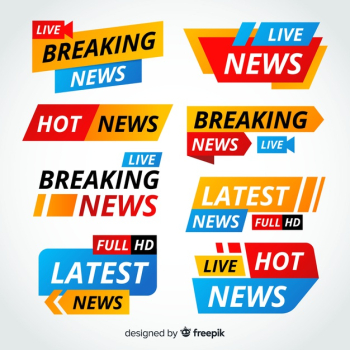 Latest news banner collection Free Vector Latest news banner collection Free Vector