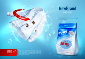 Laundry detergent ad poster Free Vector Laundry detergent ad poster Free Vector