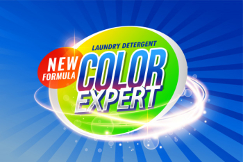 Laundry detergent color expert packaging template Free Vector Laundry detergent color expert packaging template Free Vector