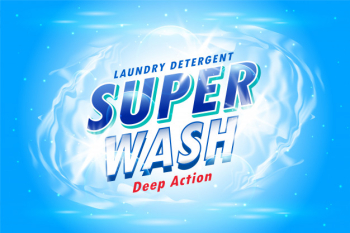 Laundry detergent packaging for super wash Free Vector Laundry detergent packaging for super wash Free Vector