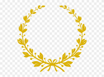 Laurel Wreath Picture Frame Clip Art - Moldura Arabesco Png Dourado