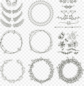 Laurel wreath Wedding invitation Drawing Scalable Vector Graphics - Vector flowers ring 
