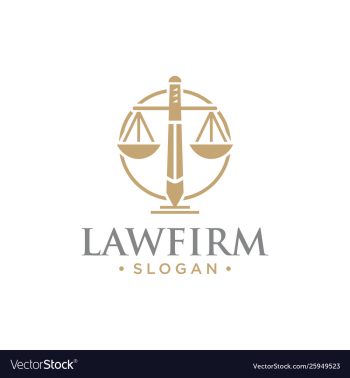 Law firm with sword logo vector image Law firm with sword logo vector image