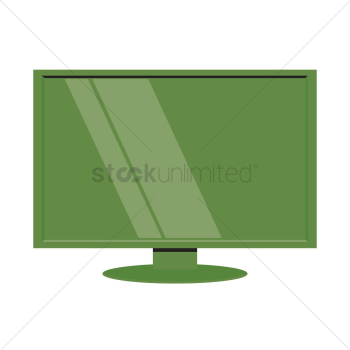 Lcd tv over a white background
