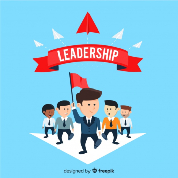 Leadership background in flat design Leadership background in flat design