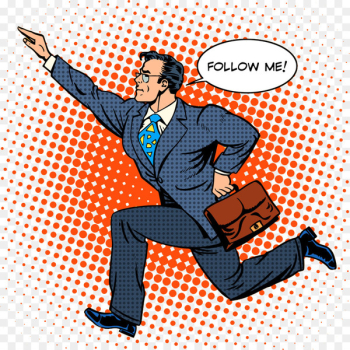 Leadership Businessperson Royalty-free Illustration - Business man running 