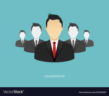 Leadership flat design vector image Leadership flat design vector image