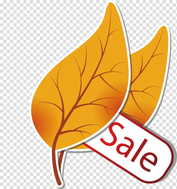 Leaf Autumn , Yellow leaves sales tag elements transparent background PNG clipart Leaf Autumn , Yellow leaves sales tag elements transparent background PNG clipart