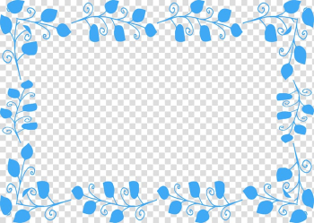 Leaf Blue Computer file, Sky blue leaves frame transparent background PNG clipart