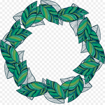 Leaf Garland Wreath - Vector leaf garland Leaf Garland Wreath - Vector leaf garland