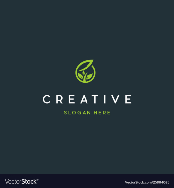 Leaf naturally creative business logo vector image Leaf naturally creative business logo vector image