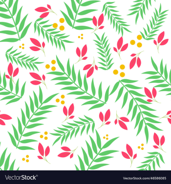 leaf seamless pattern on white background