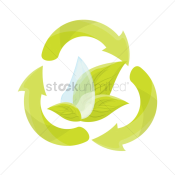 Leaf with recycle symbol Leaf with recycle symbol