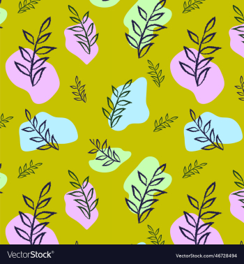 leafy seamless botanical pattern