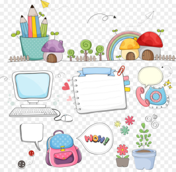 Learning School Clip art - Vector cartoon school supplies Learning School Clip art - Vector cartoon school supplies