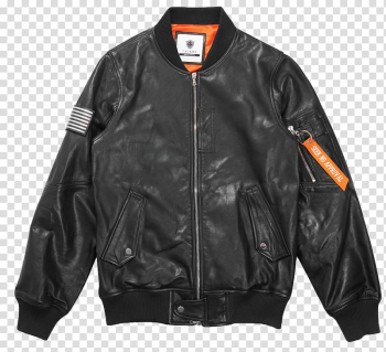 Leather jacket Flight jacket Zipper, Fall Of Troy transparent background PNG clipart