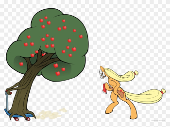Leave No Apple Tree Unaxed By Randomlywhimsical - Mlp Apple Tree Vector