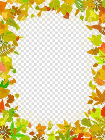 Leaves frame transparent background PNG clipart