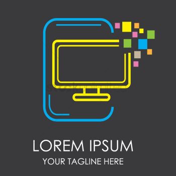 Led monitor icon