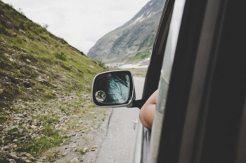 left side view mirror view at the back left side view mirror view at the back