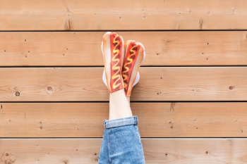 Legs Crossed Hot Dog Socks Legs Crossed Hot Dog Socks