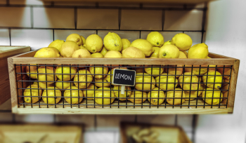 Lemons Inside A Wooden Crate Lemons Inside A Wooden Crate