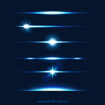 Lens flare dividers collection in blue color Free Vector Lens flare dividers collection in blue color Free Vector