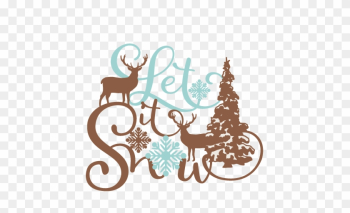 Let It Snow Phrase Winter Scene Svg Scrapbook Cut File - Let It Snow Svg Free