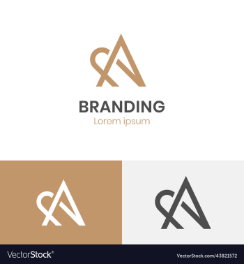 letter a monogram simple line logo for luxury