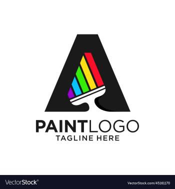 letter a paint logo letter a paint logo