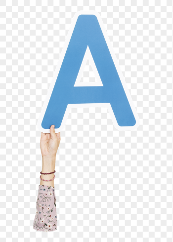 Letter A png hand holding | Free PNG - rawpixel