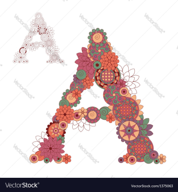  					Letter A vector image														