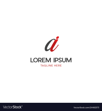Letter ai creative business logo design vector image Letter ai creative business logo design vector image