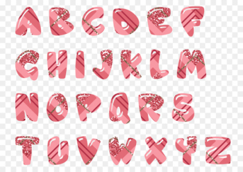 Letter Alphabet - Creative pink candy letters Letter Alphabet - Creative pink candy letters