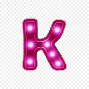 Letter Alphabet K Neon - Neon alphabet K 