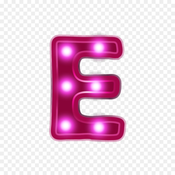 Letter Alphabet Neon - Red neon alphabet E 