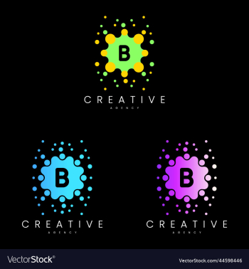 letter b dots logo letter b dots logo
