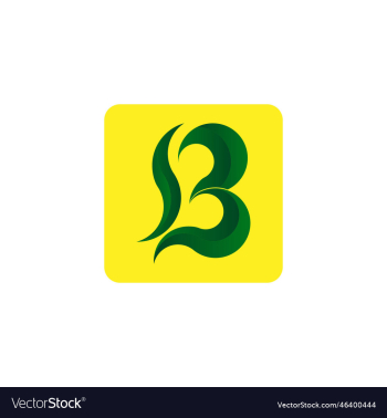 letter b leaf concept design letter b leaf concept design