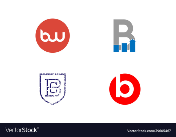 letter b logo and icon designs in blue