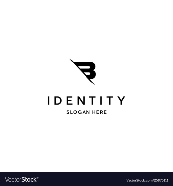 Letter b shaping creative business logo vector image Letter b shaping creative business logo vector image