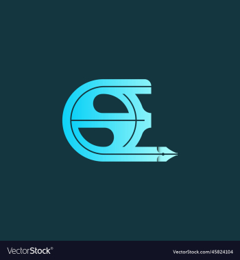 letter coaueo ew em combination and pen logo letter coaueo ew em combination and pen logo