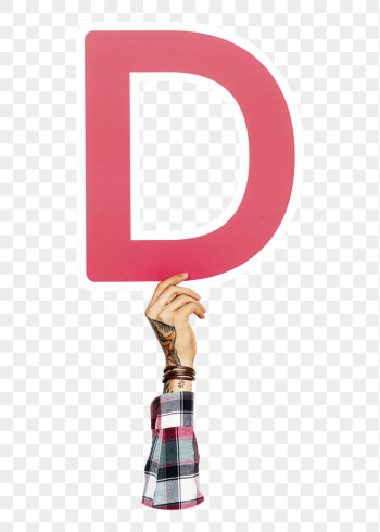 Letter D png hand holding | Free PNG - rawpixel